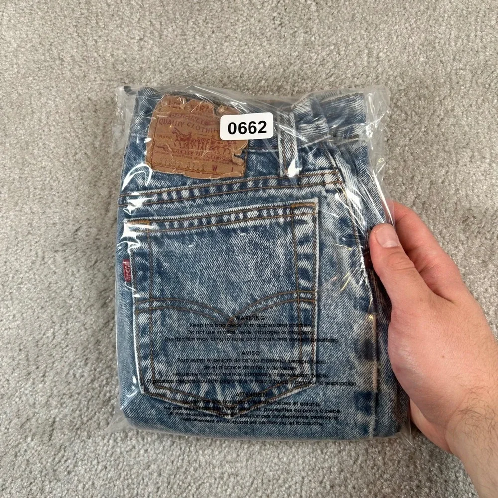 Vintage 80s 97505 Levi's Denim Skirt Womens 7 Blue Acid Wash High Waist USA Rare